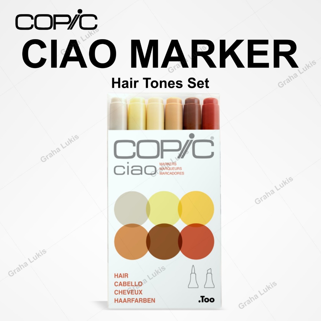 

COPIC CIAO MARKER SET 6 - HAIR / HAIR TONES