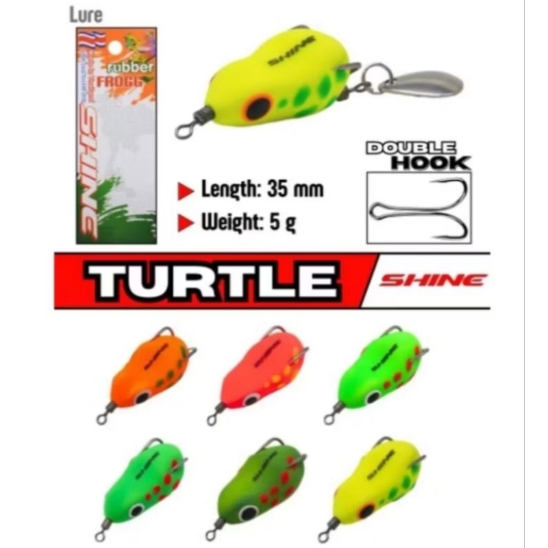 Soft Frog Shine Turtle Umpan Casting Gabus Thailand