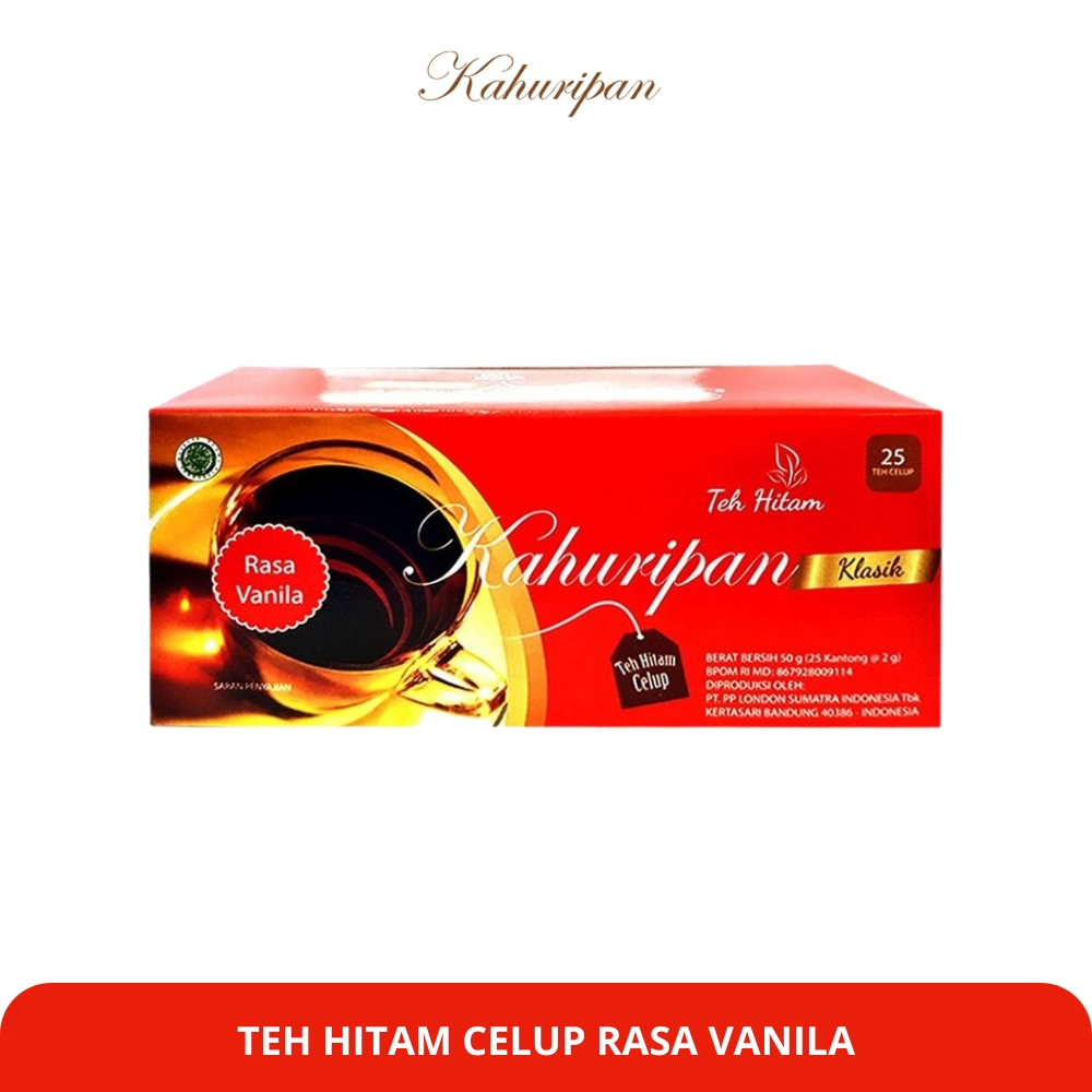 

KAHURIPAN - Teh Hitam Celup Rasa Vanila - 1 Box Isi 25 Tea Bags