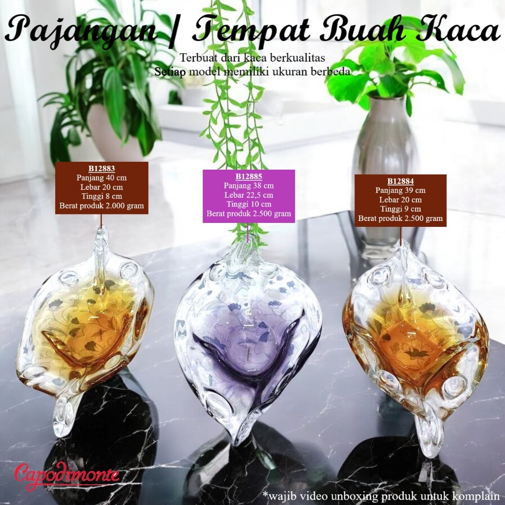 CAPO Pajangan / Tempat Buah Kaca