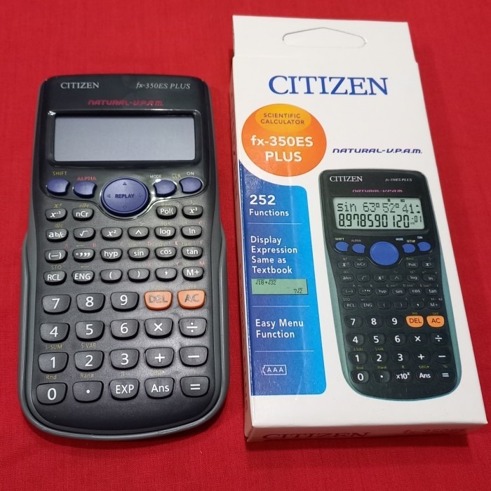

Kalkulator Scientific Citizen FX-350ES PLUS Komplit 252 functions Calculator / Kalkulator Sekolah