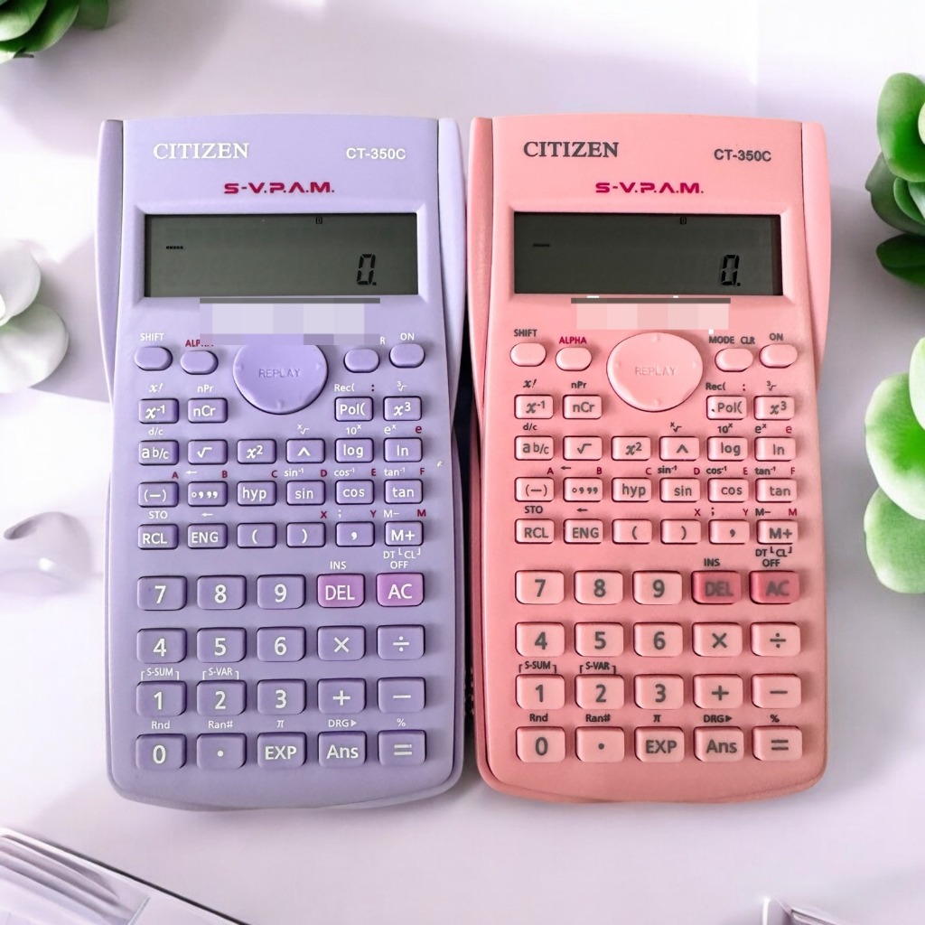 

Kalkulator Scientific CITIZEN CT-350C pink ungu pastel lilac / Kalkulator anak sekolah
