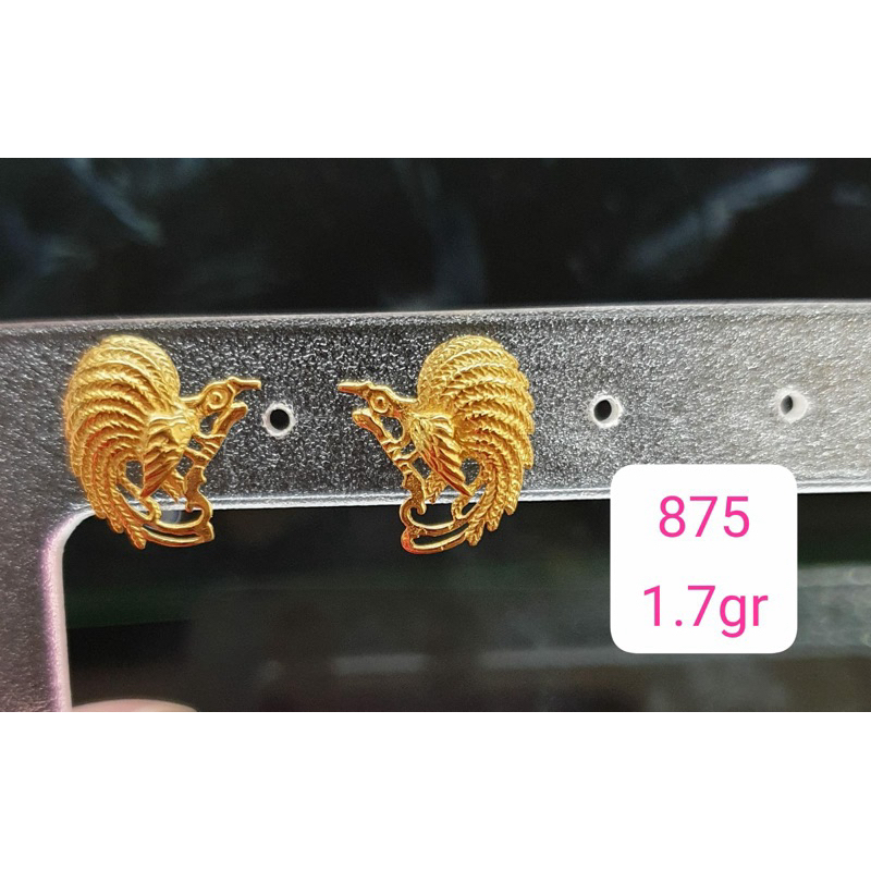 giwang cendrawasih emas asli kadar 875