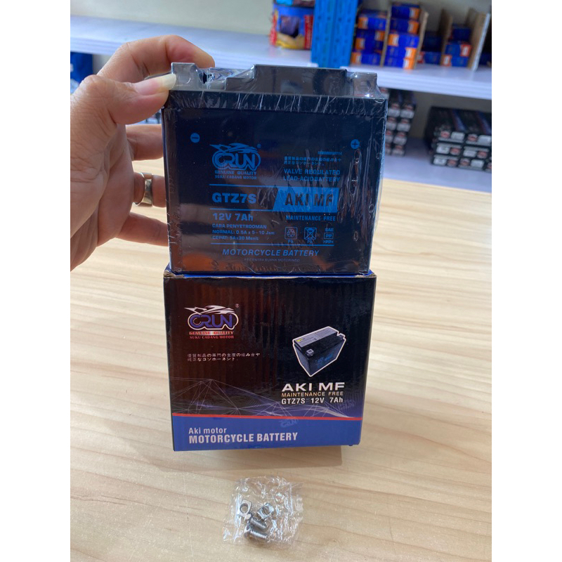 Aki Motor CRUN Vario 125/150 GTZ7S / GTZ6V / CBR150 / PCX 150 / YTZ6V / MTZ6S / Beat Pop / Genio / N