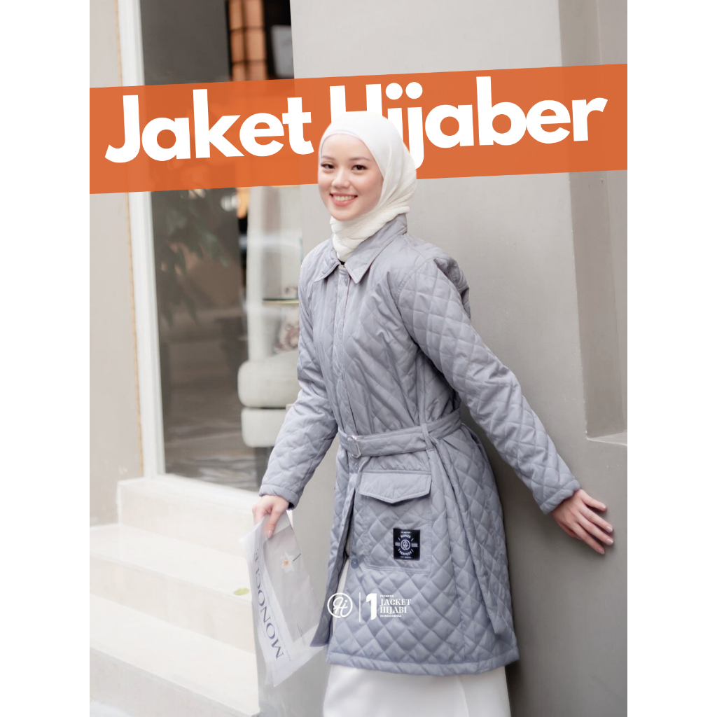 HIJACKET AGNEZIA | HIJAKET JAKET HIJAB PANJANG WANITA MUSLIMAH SYAR'I