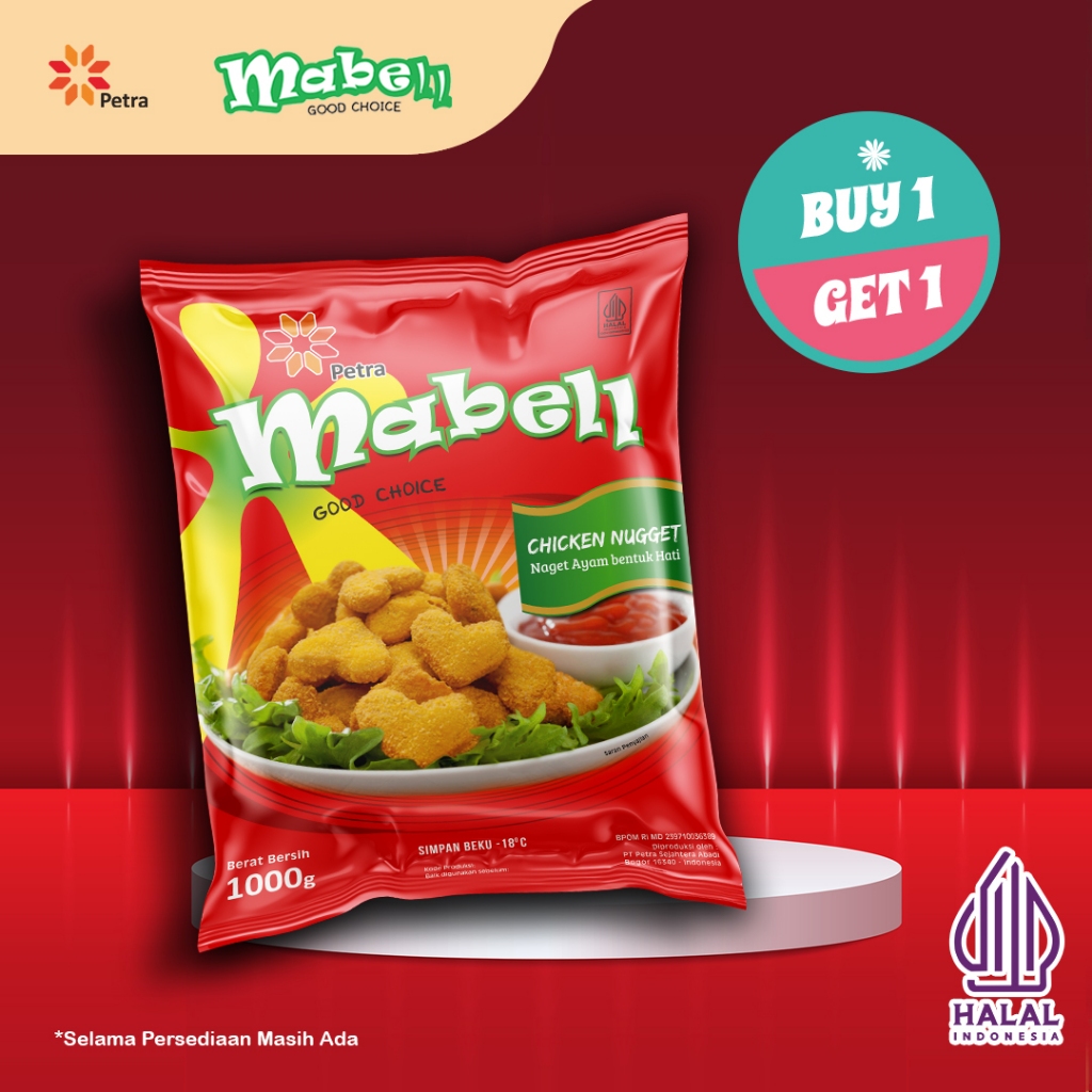 

Mabell Nugget Ayam Hati 1000 Gram Promo Beli 1 Gratis 1