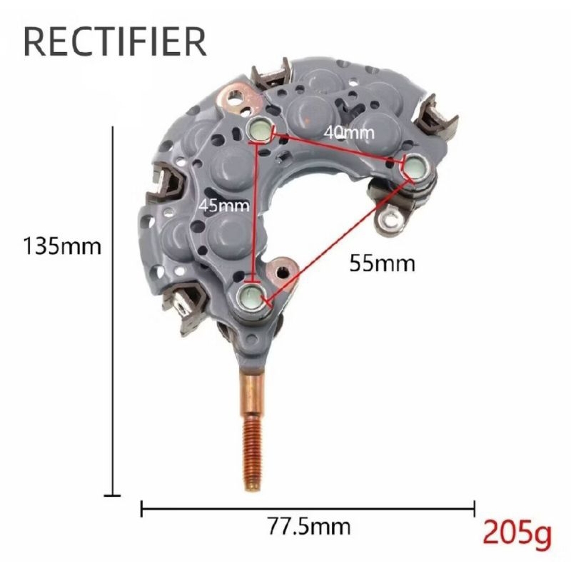 DIODA AMPERE ALTERNATOR COROLLA/RECTIFIER SILIKON/KIJANG 7K KAPSUL/HILUX ORIGINAL