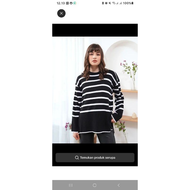nigoo sweater stripe knit