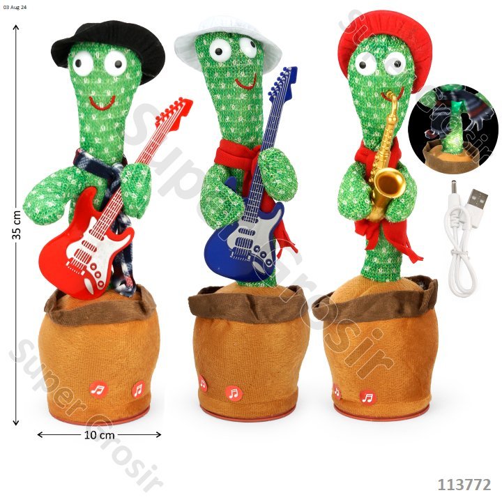 Mainan Anak Kaktus B/O Kaktus Goyang B/O Dance Bicara Lagu Lampu