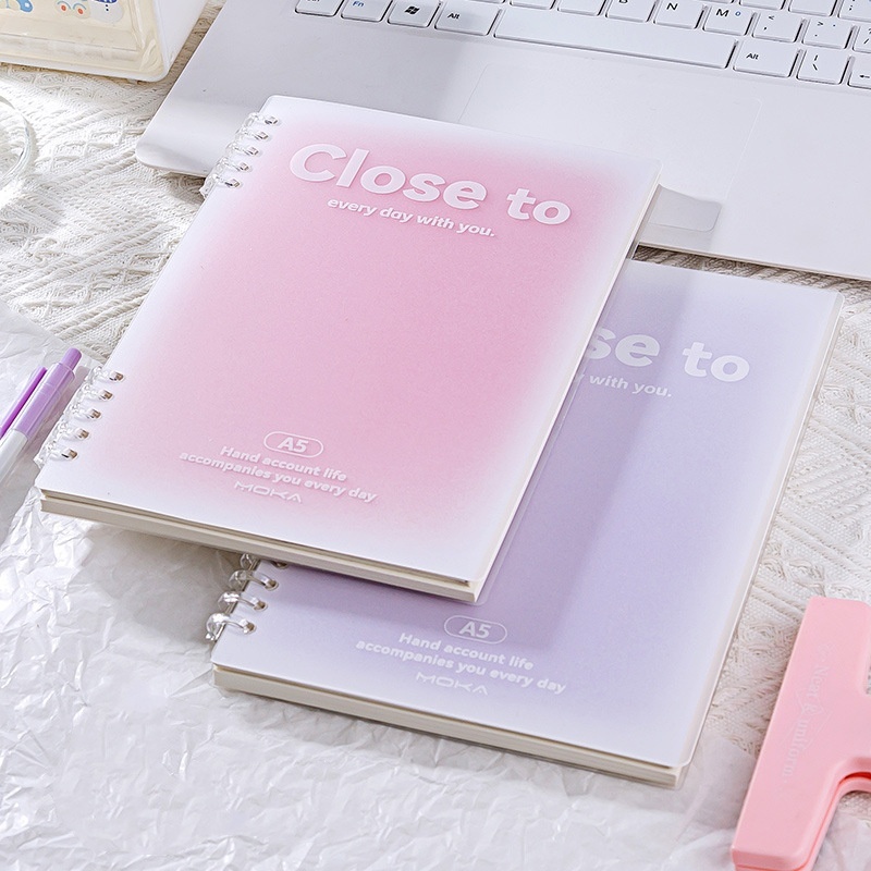 

[Whispers] Notebook Buku A5 B5 Buku Tulis Sekolah Lucu Binder 360 Derajat Notebook Aesthetic Korea