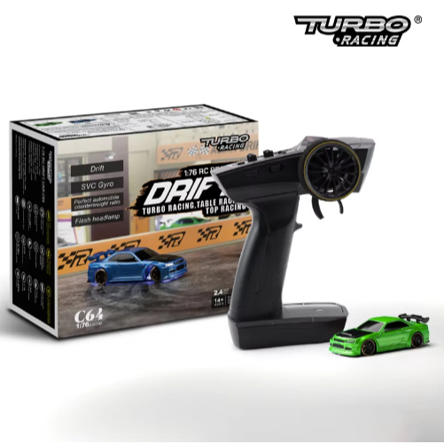 Mainan Mobil Radio Control High Quality Kualitas Turbo Racing Mini Drift Car C64 RTR Kit RC Original