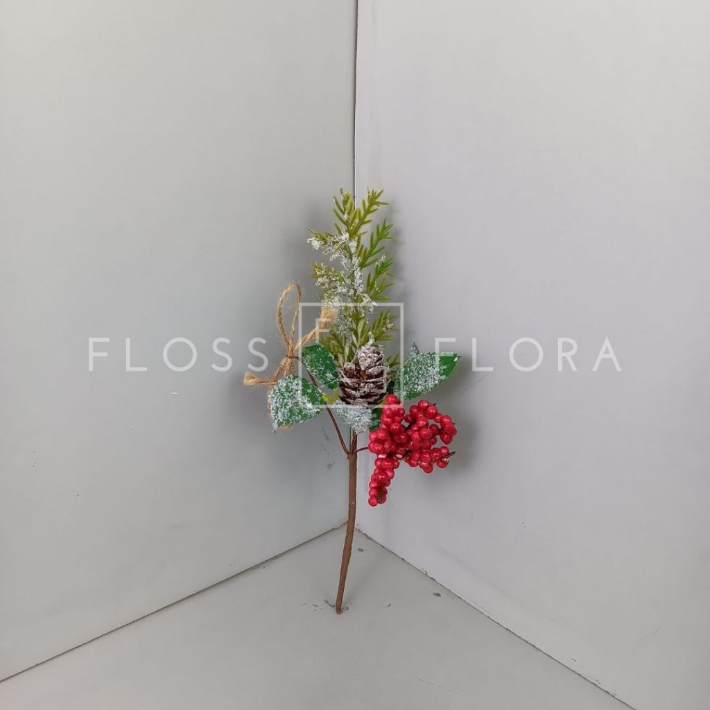 Aksesoris Natal / Hiasan Natal / Noel Frost Berry