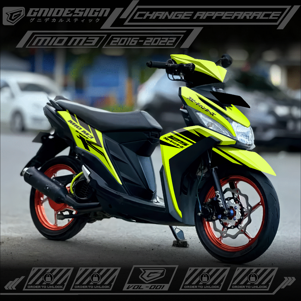 (BISA COD) TERBARU Decal Sticker Yamaha Mio M3 125  Mio Z Full body - Stiker Skotlet Variasi Modifik