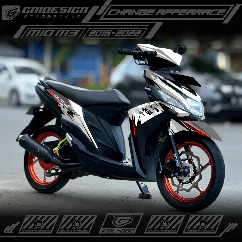 (BISA COD) TERBARU Decal Sticker Yamaha Mio M3 125  Mio Z Full body - Stiker Skotlet Variasi Modifik