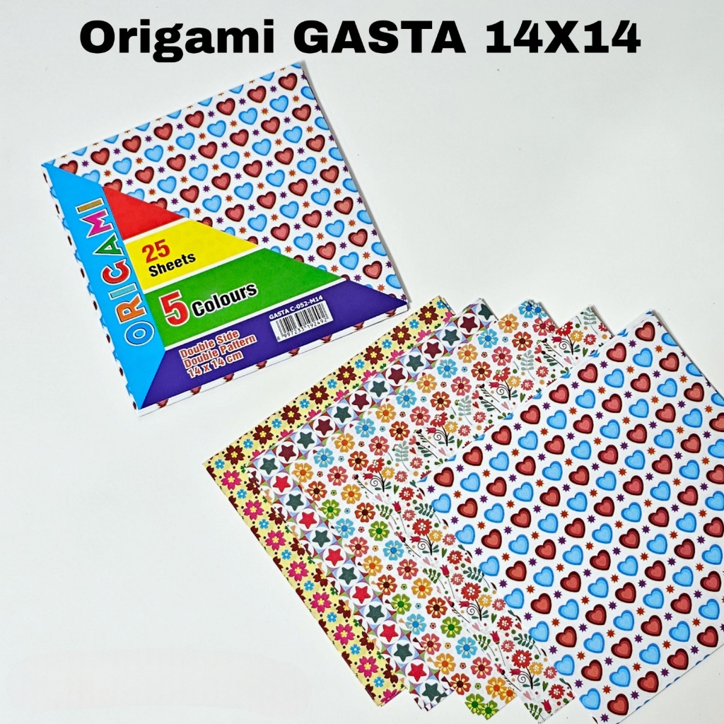 

GG Origami GASTA Motif 14x14(Minimal 12) / Kertas Lipat / Kertas Origami