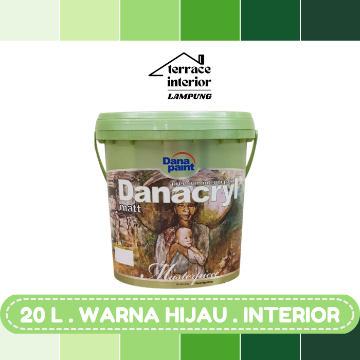 Cat Tembok Interior Danapaint Danacryl Warna Hijau 20 L