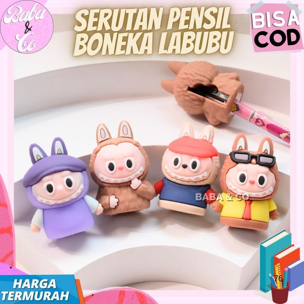 

SERUTAN PENSIL LABUBU BONEKA MINIATUR RAUTAN MINIATUR LABU LABU LUCU UNIK MURAH