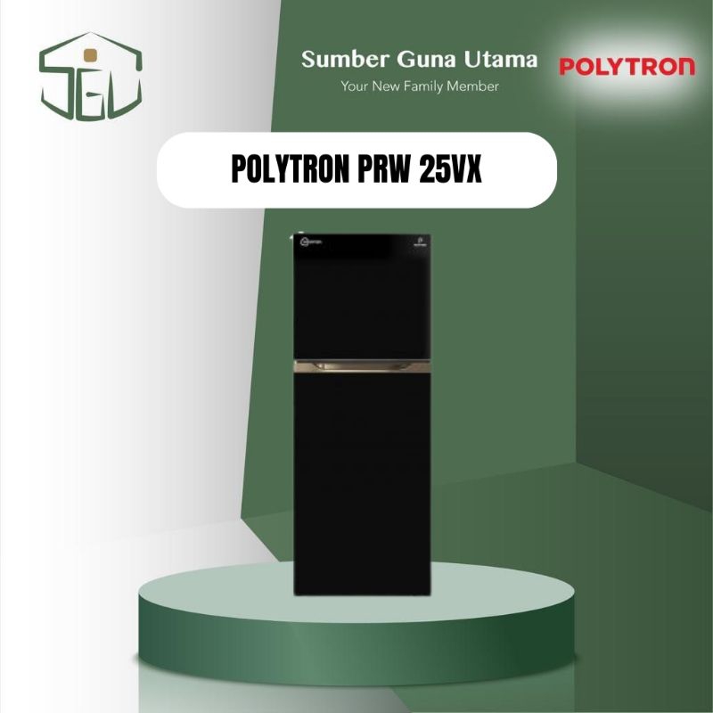 POLYTRON PRW 25VX KULKAS 2PINTU 240LITER PRW25VX / PRW 25VX