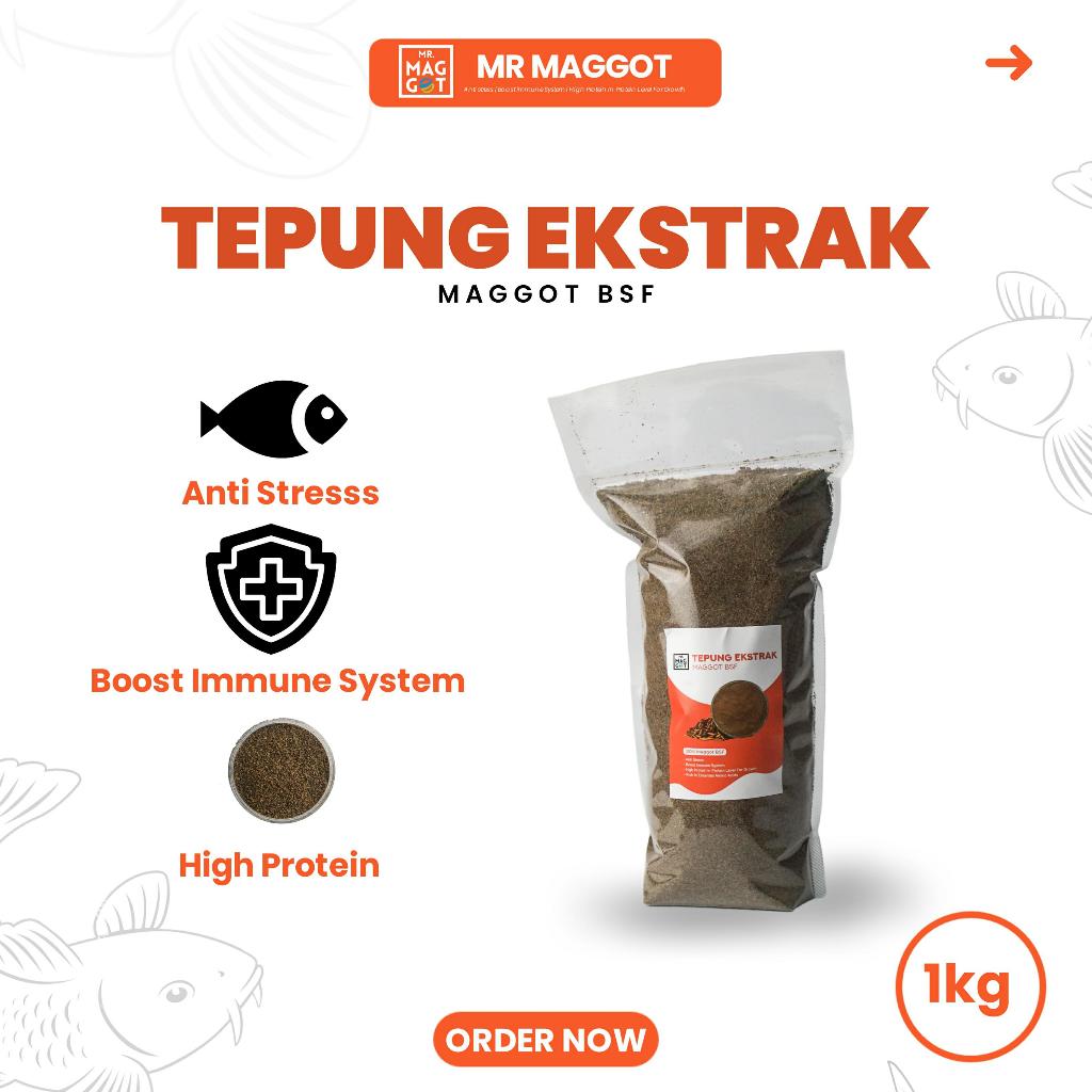 MR MAGGOT - Tepung Maggot Magot BSF EKSTRAK (tanpa minyak)