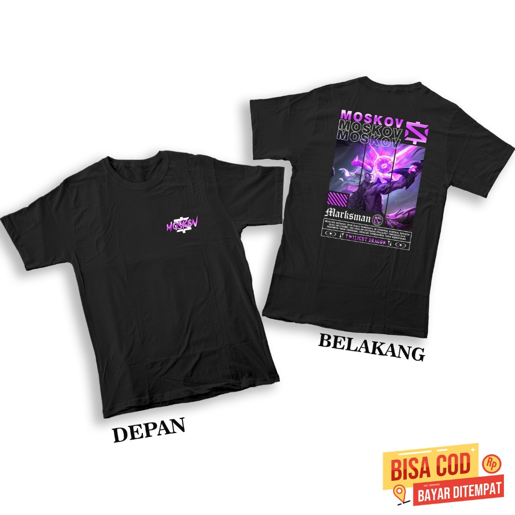 Kaos Mobile Legends Anak - Fashion Terbaru Anak - Baju Hero Moscov Epic