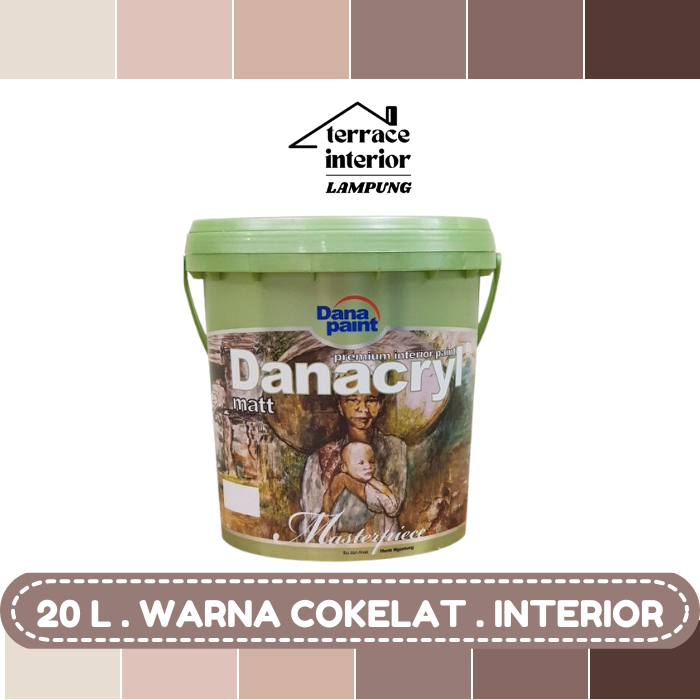 Cat Tembok Interior Danapaint Danacryl Warna Cokelat 20 L