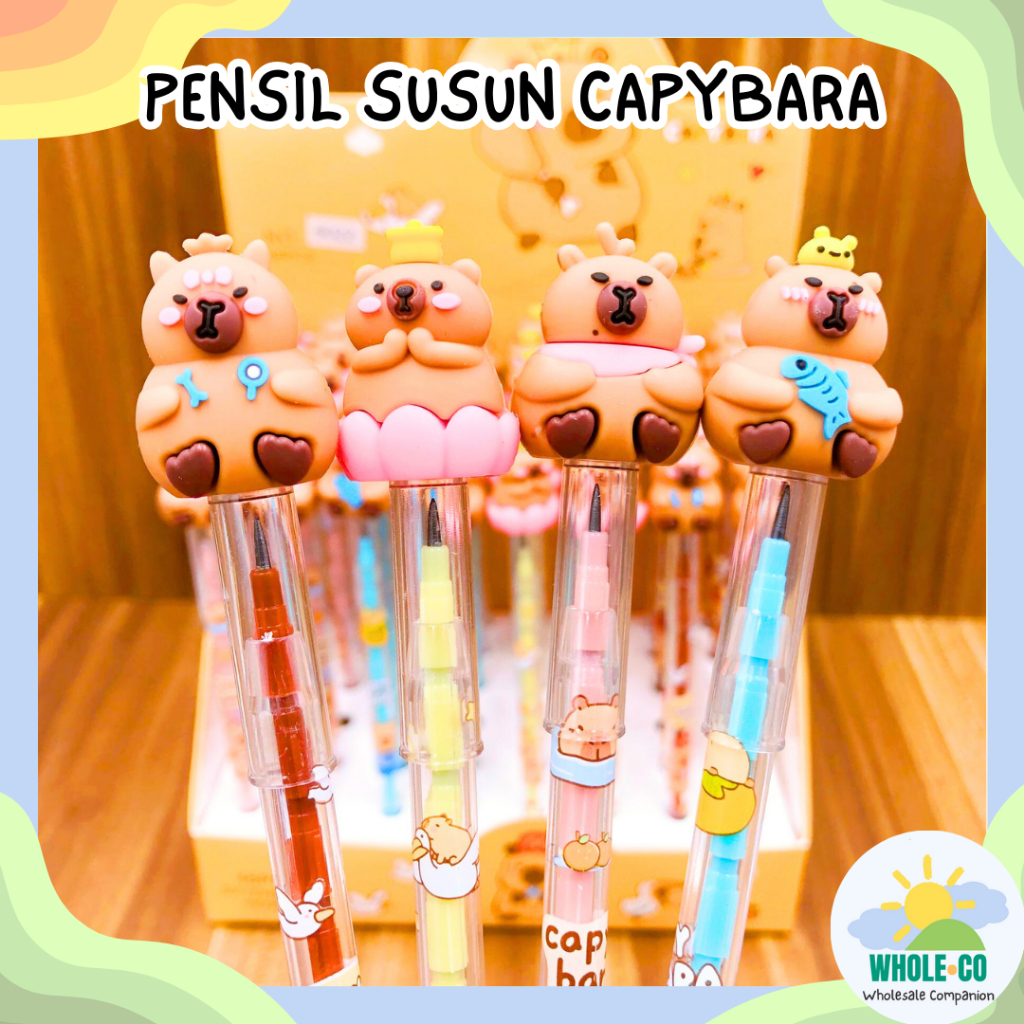 

Pensil Susun Capybara Premium Hewan Kapibara Character Pencil Lucu Unik Imut Termurah Grosir Cod