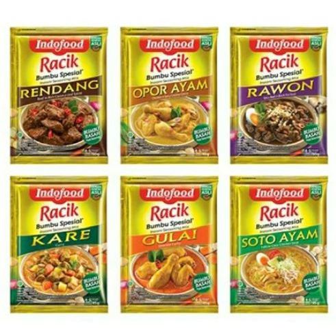

^ KYRA ^ Indofood Racik Bumbu Spesial Basah Gulai Rendang Rawon Soto Kare Pasta Seasoning Halal