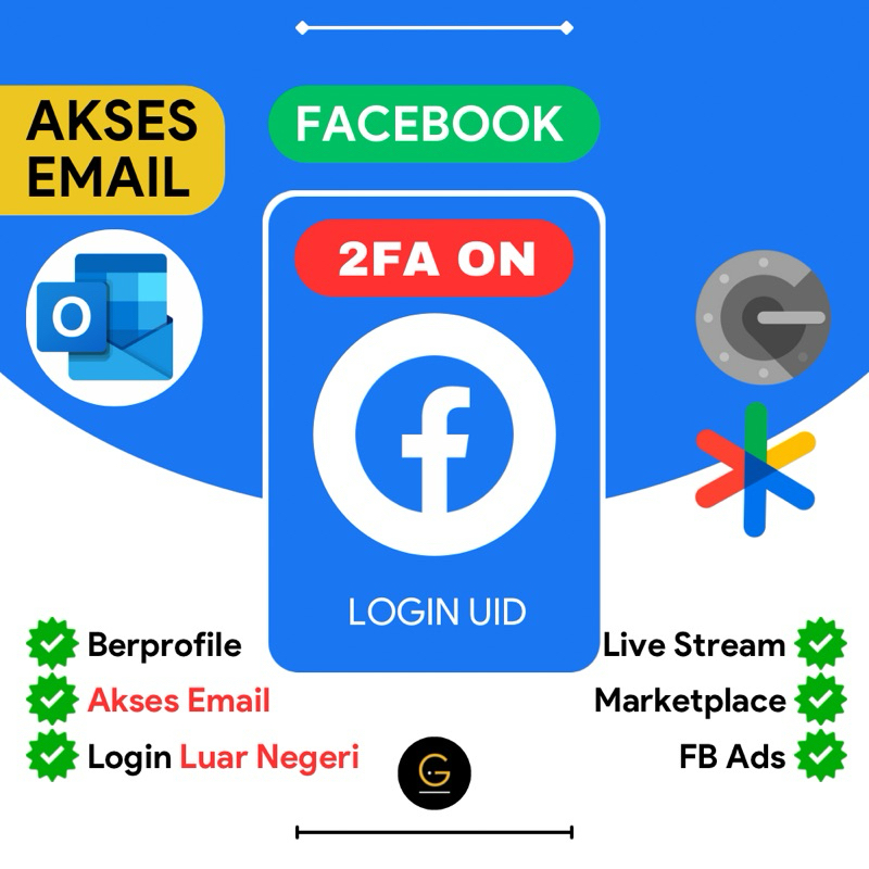 Akses Email 2FA A2F On Fesbuk Facebook akun FB Lama Tua Lawas Free