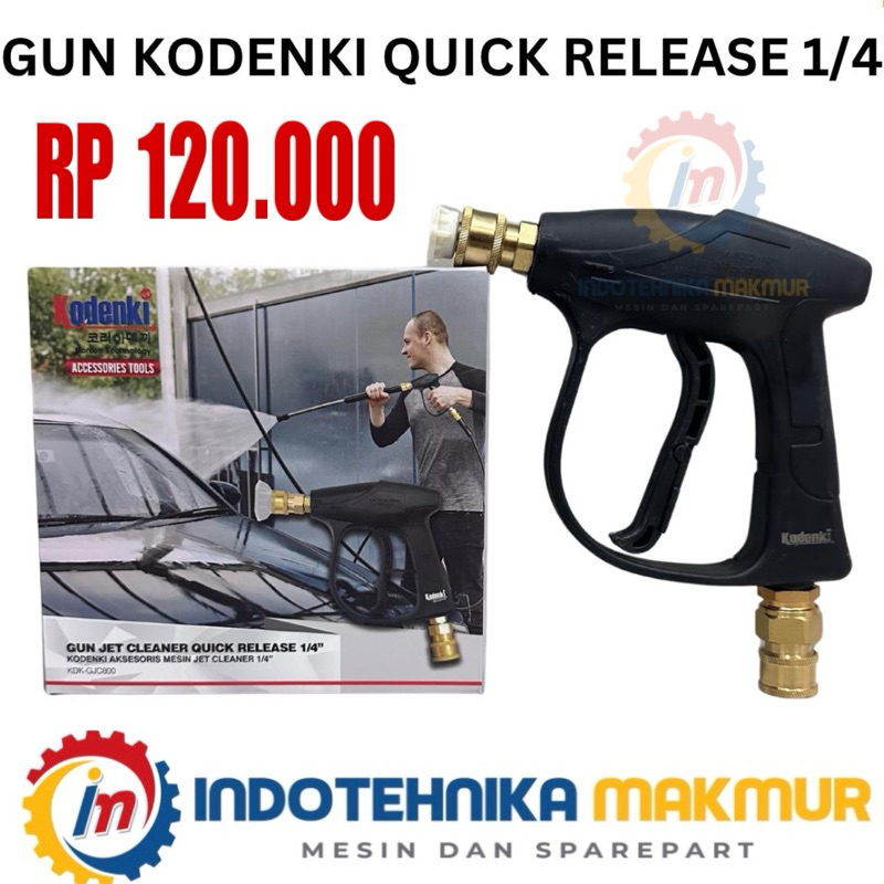 KODENKI Gun Jet Cleaner QRJ 150 Bar Gun Sprayer drat M22X15 Ukuran Lubang QR 1/4”