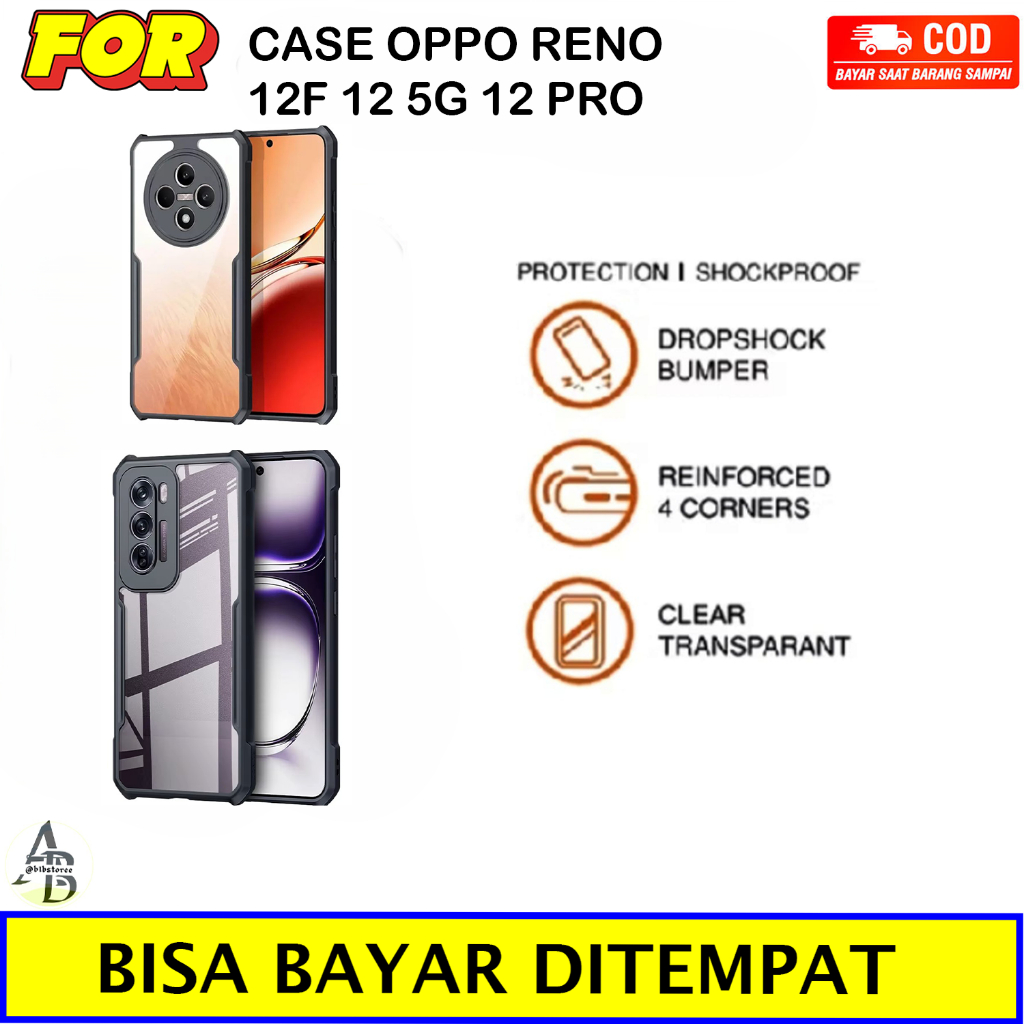 Case soft hp OPPO 12F 12 5G 12 PRO CASE Trasnparant shockproof