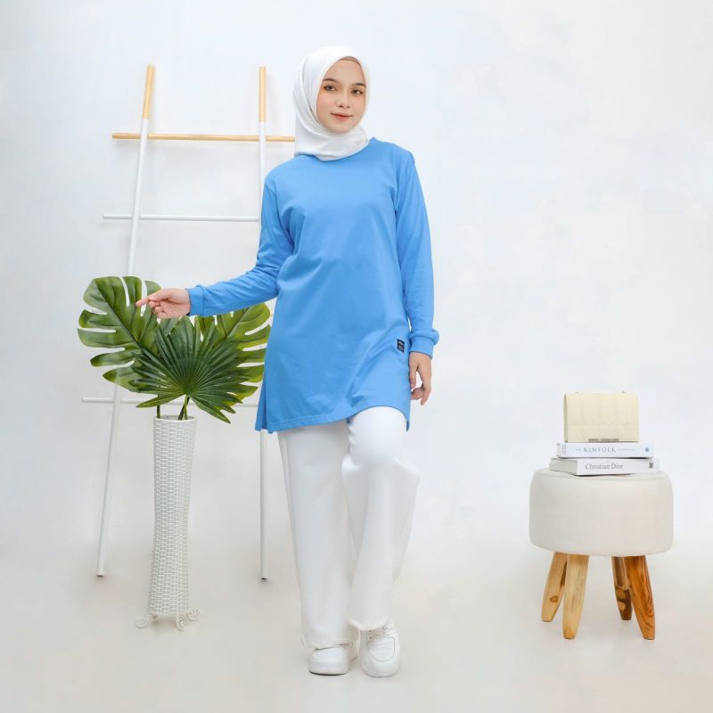kaos tunik wanita/kaos tunik elegan/kaos tunik dewasa/kaos tunik jumbo/kaos tunik belah samping/kaos