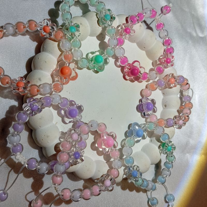 gelang manik|gelang manik manik|gelang manik bunga|gelang lucu|gelang manik isi