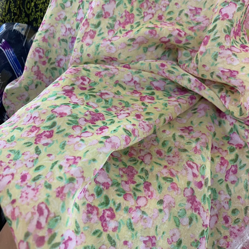 kain sifon motif - kain sifon sutra premium - kain sifon luxury - kain kebaya sifon