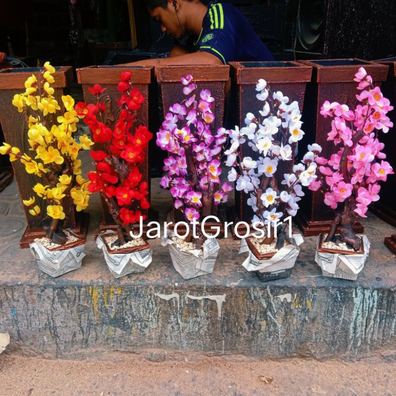 BUNGA HIAS PLASTIK TINGGI 40CM // BUNGA HIAS SAKURA // BUNGA HIAS IMLEK // BUNGA HIAS PALSU // BUNGA