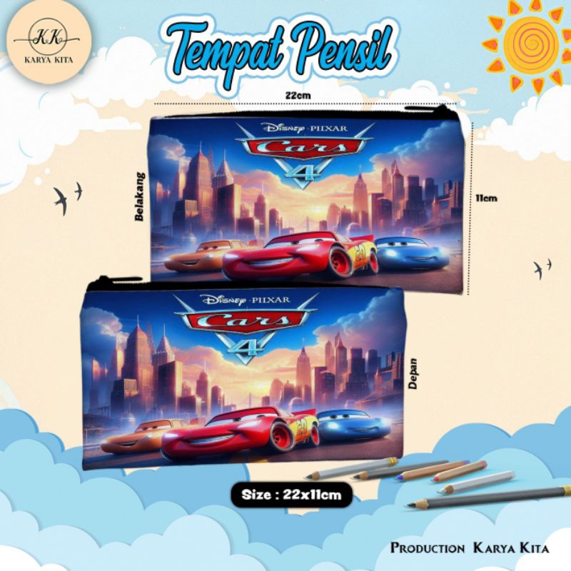 

Tempat Pensil Karakter Anime Anak Laki Laki CARS Kode 01