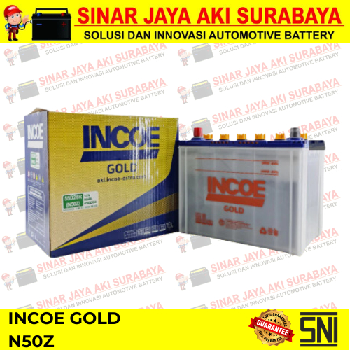Aki Mobil Incoe Gold N50Z Dyna, Elf, Fuso, Colt Diesel