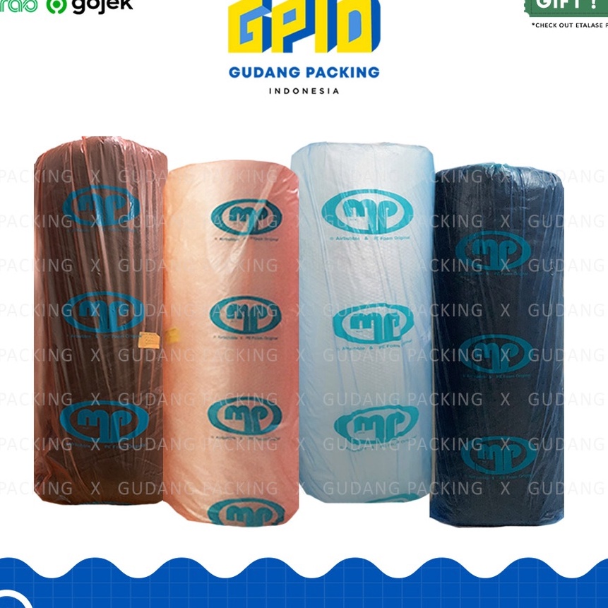 

Spesial GOSENDGRAB MULIAPACK Bubble Wrap Hitam Putih 125cm x 5 1 m