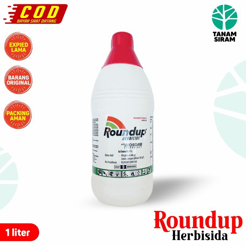 Obat Rumput ROUNDAP - 1 LITER - HERBISIDA SISTEMIK. PALING KUAT DAN LARIS