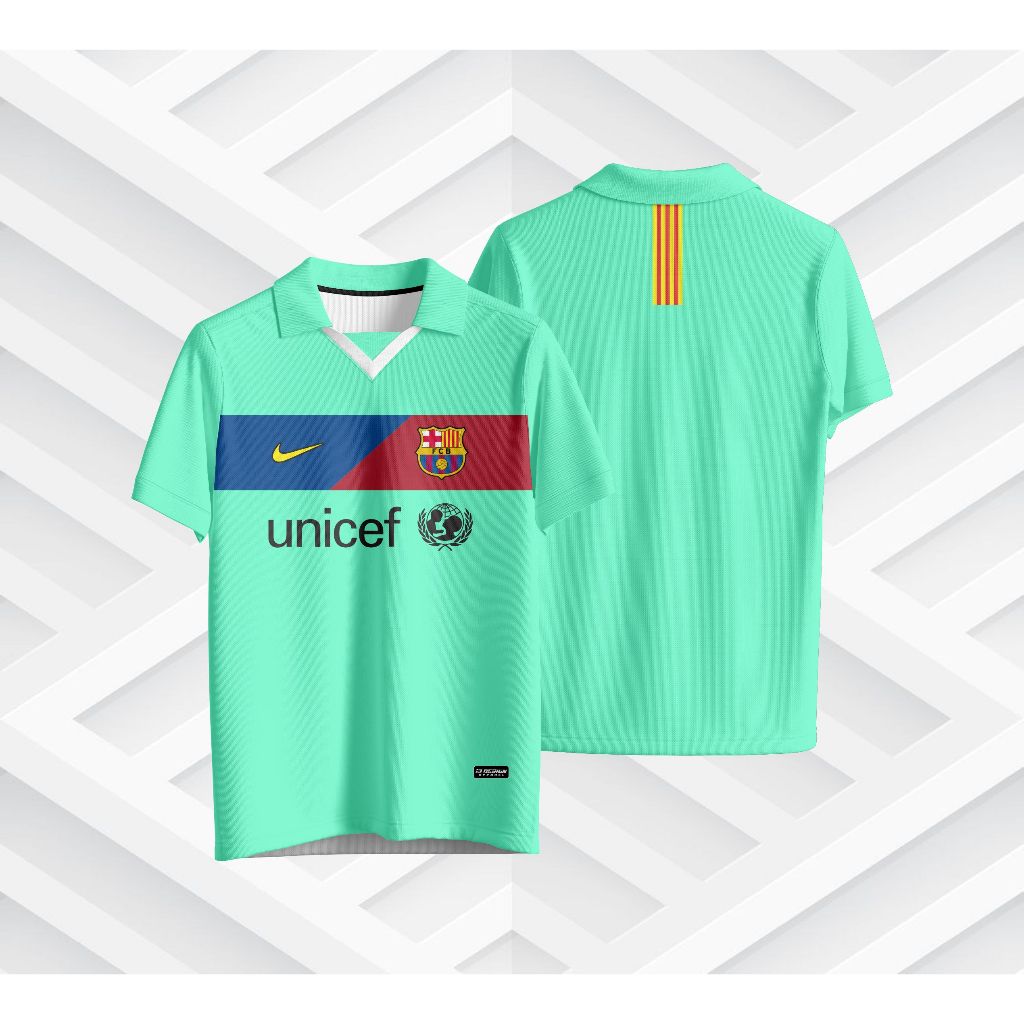 SIXTEEN // Jersey Retro Barcelona Away 2010 // Jersey Bola // Vintage // Casual