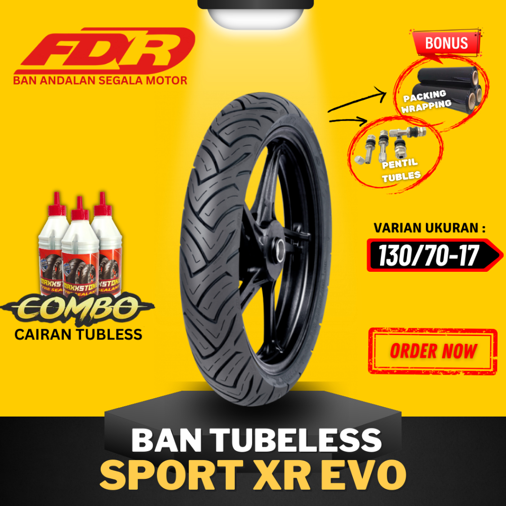 [READY COD] BAN FDR SPORT XR EVO RING 17 / ( 130/70-17 ) BAN FDR TUBELESS TUBLES RING 17 / BAN FDR T