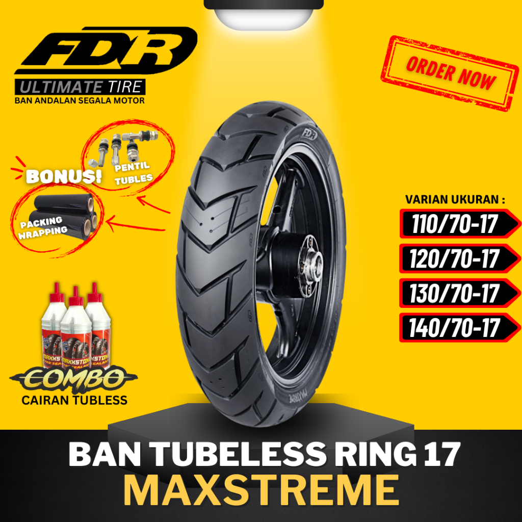 [READY COD] BAN FDR MAXTREME RING 17 / ( 110/70-17 / 120/70-17 / 130/70-17 / 140/70-17 ) BAN FDR TUB