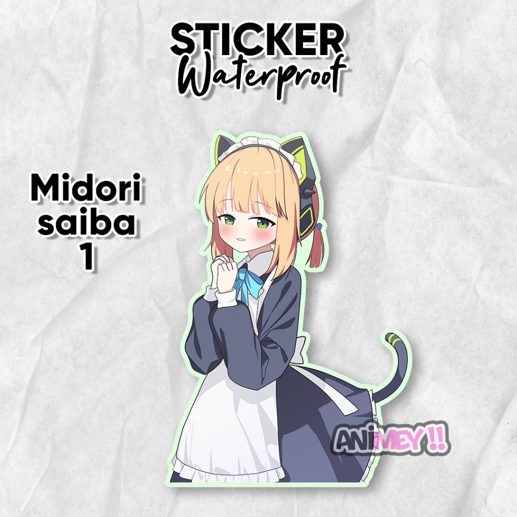 

Stiker Midori Saiba Blue Archive / Sticker Anime Waterproof