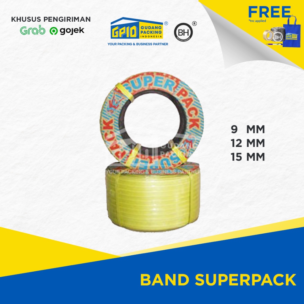 

(GOSEND/GRAB) SUPERPACK - Tali Strapping Band 9 / 12 / 15 mm Warna