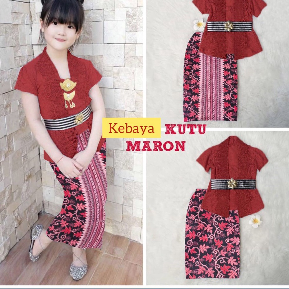 HOT PRODUK Baju Kebaya Anak Kebaya Anak Perempuan Setelan Kebaya Anak Brukat Kebaya Batik Anak Baju 