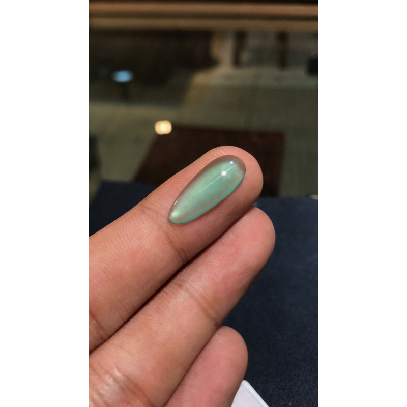 Batu Bacan Doko / Chrysocolla Chalcedony giwang kristal