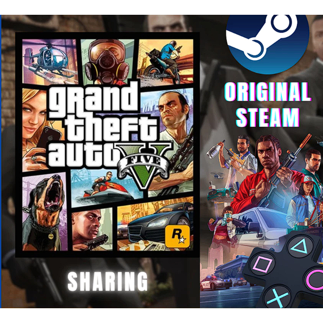 GTA V STEAM ORIGINAL/ STEAM SHARING /GRAND THEFT AUTO 5(BONUS STEAMKEY BOS)
