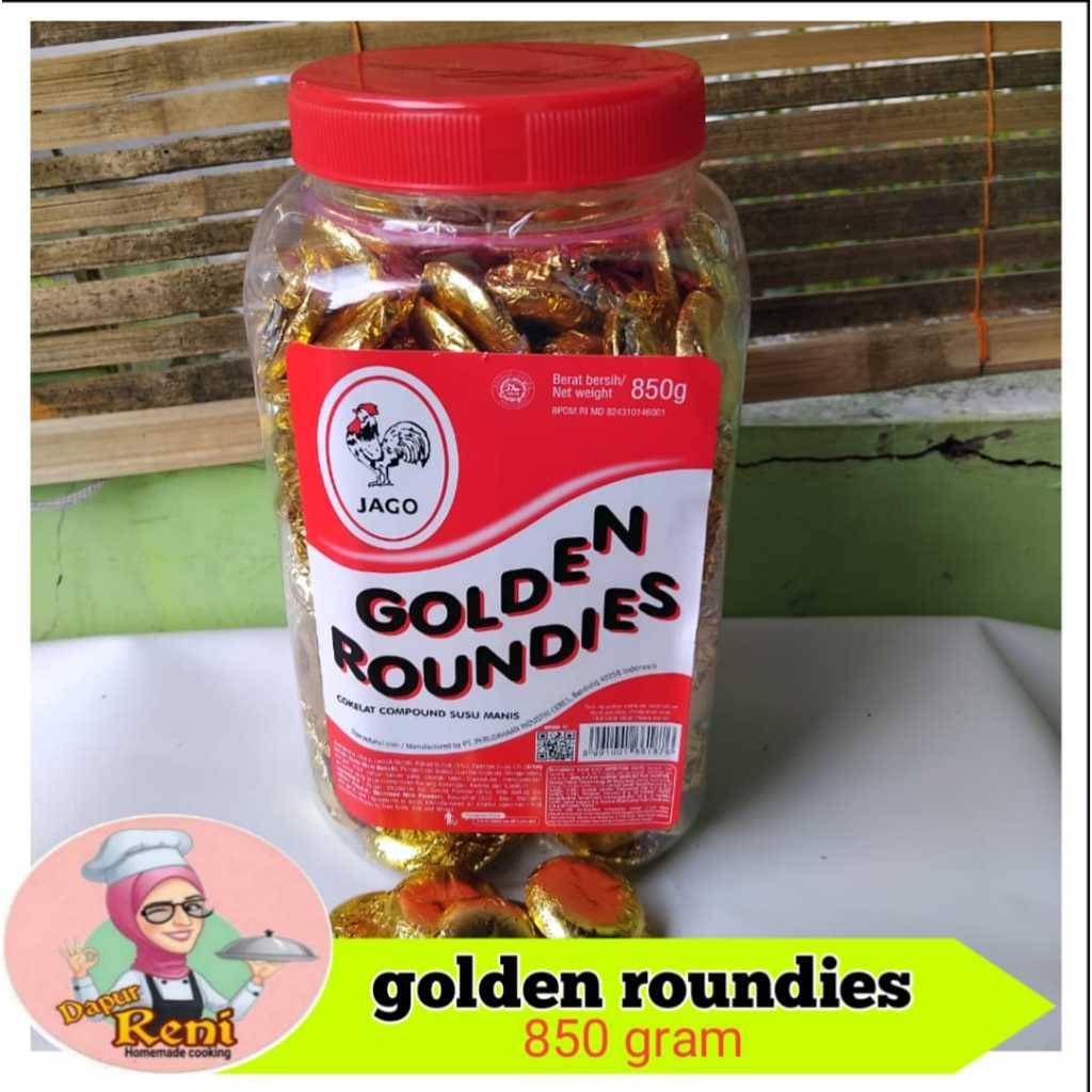 

Golden roundies coklat coin kemasan toples 850gr dan 250gr