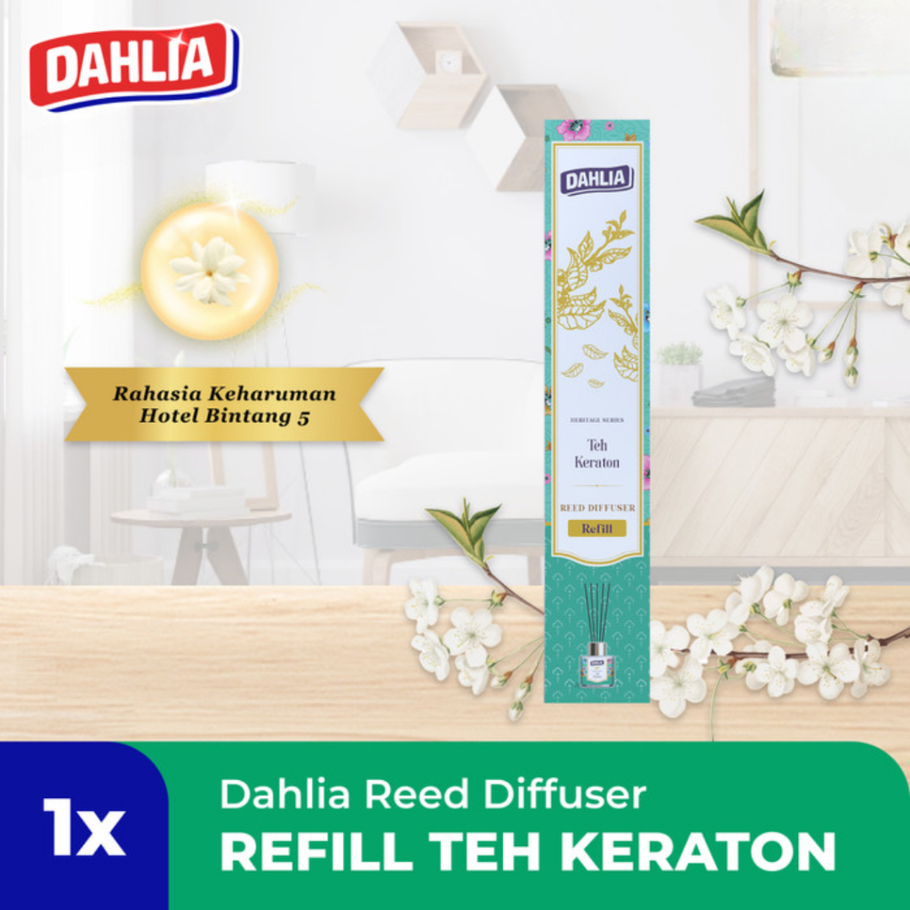 Dahlia Reed Diffuser Refill Teh Keraton | REFILL REED DIFFUSER KERATON 30ML