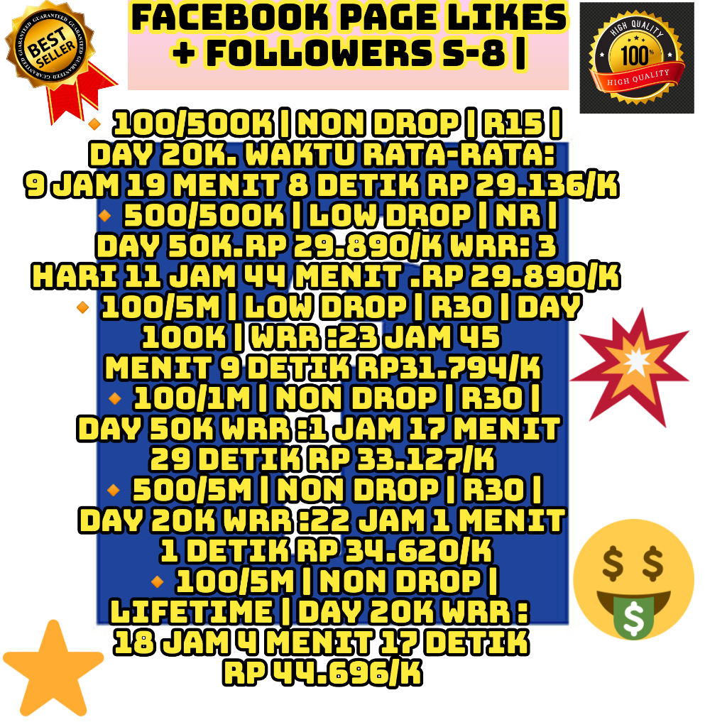 FACEBOOK PAGE LIKES+ FOLLOWER