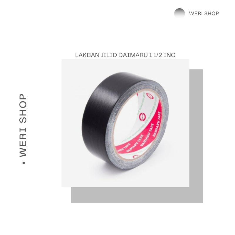 

LAKBAN JILID HITAM 1 1/2 INC MERK DAIMARU (PER PCS)